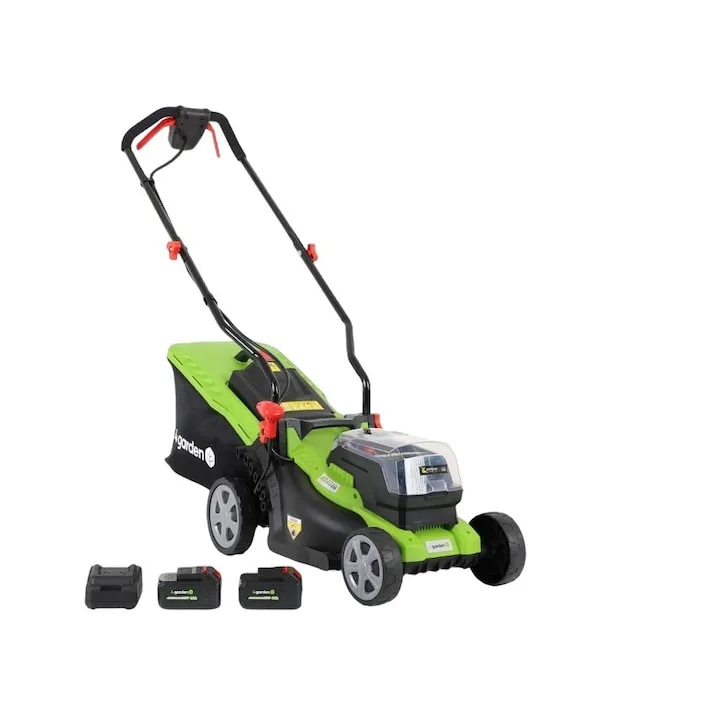 Masina de tuns iarba Krysiak 2x20V cu 35l cos si motor cu perii — Avantaje