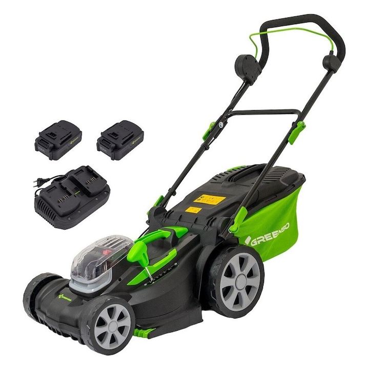 Review GREENSO Mașină de tuns iarba fără fir