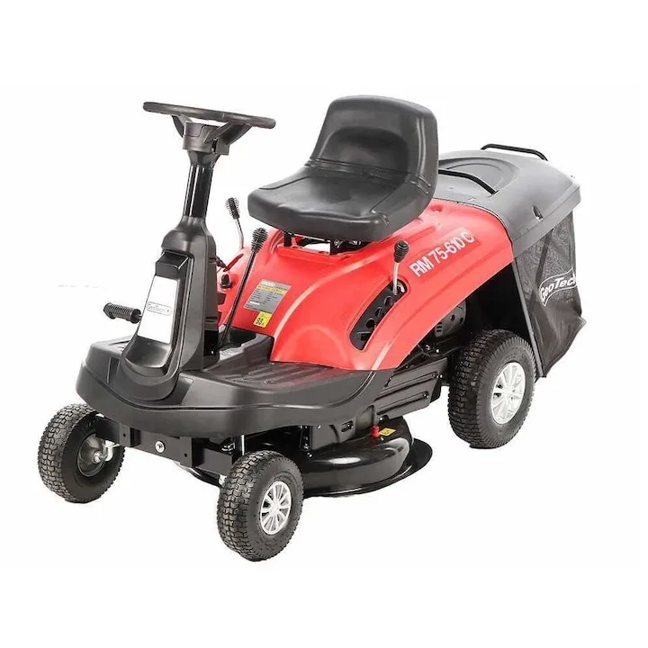 Review GeoTech Mini tractoras pentru gazon 6.7 CP 5 viteze pornire electrica — Caracteristici
