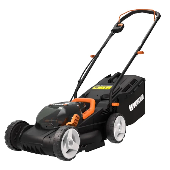 Review WORX Masina de tuns gazon WG779E 40 V 2 x 2.5 Ah 34 cm latime de taiere 30 l volum cos colector