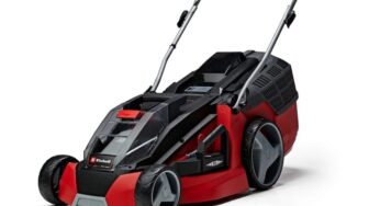 Review Einhell Masina de tuns gazon pe acumulator 18 V 4.0 Ah GE-CM 43 Li M Kit — Latime taiere 43 cm, Volum cos colector 63 L, Functii mulcire