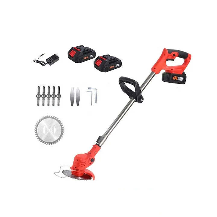 Review Cozevdnt Trimmer de iarba fara fir 24 V 3 tipuri de lame manere telescopice - Caracteristici
