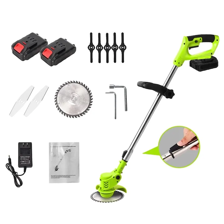 Review OEM Masina de tuns iarba telescopica 850W 21V set 2 baterii — Telescopica