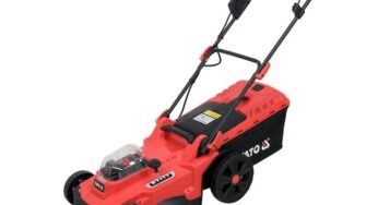 Masina de tuns iarba 2x18V 43cm Yato acumulator 6 nivele inaltime, cos 50l, motor brushless